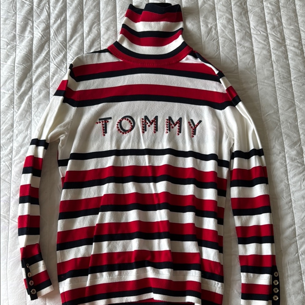 Tommy Hilfiger Striped Turtleneck Sweater